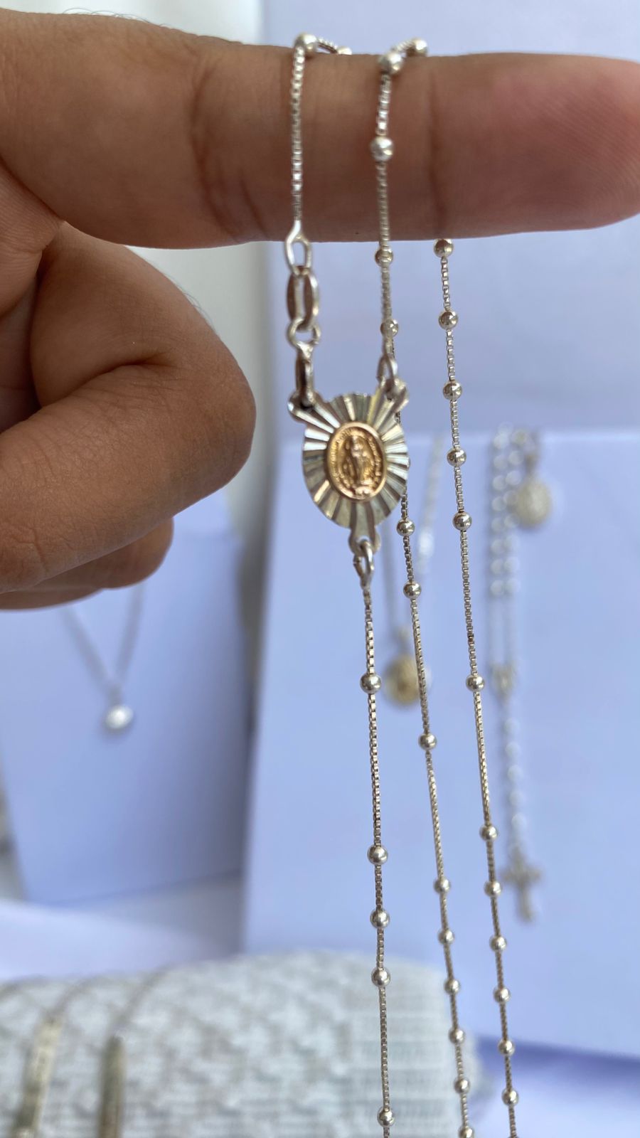 Símbolo de Fe Diamantada Plata 925